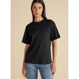 BROOKS BROTHERS Bisiklet Yaka T-Shirt Oversize Beden, M, 5003310414, Siyah, Kadın