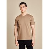 BROOKS BROTHERS Bisiklet Yaka T-Shirt, S, 5003352180, Vizon, Erkek