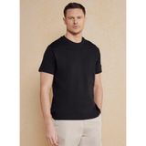 BROOKS BROTHERS Bisiklet Yaka T-Shirt, S, BBSS25MTS011, Siyah, Erkek