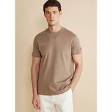 Brooks Brothers Bisiklet Yaka Vizon Erkek T-Shirt BBFW25MTS004