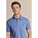 BROOKS BROTHERS Erkek Indigo Pamuk Karışımlı Polo Yaka Likralı Pike T-shirt