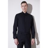 BROOKS BROTHERS Erkek Siyah Comfort Fit Ata Yaka Smokin Gömlek