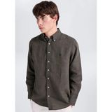 Brooks Brothers Haki Erkek Düğmeli Regular Fit Logo Baskılı Gömlek BBSS26MSH022