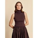 Brooks Brothers Kahverengi Kadın Balıkçı Yaka Kazak BBFW26FKL026 - M
