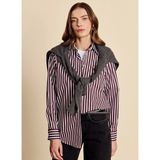 Brooks Brothers Kahverengi Kadın Regular Fit Çizgili Gömlek BBFW26FSH007 - 36