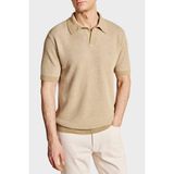 Brooks Brothers Keten Karışımlı Kısa Kollu Polo Yaka Kazak Erkek Polo Yaka Kazak BBSS26MKL006146 - Camel - XL
