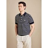 Brooks Brothers Kırık Beyaz - Lacivert Erkek Çizgili Kazak BBSS26MKL004 - 3XL