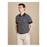 BROOKS BROTHERS Kırık Beyaz - Lacivert Erkek Çizgili Kazak BBSS26MKL004