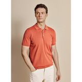 Brooks Brothers Kırmızı Erkek Triko Polo T-Shirt BBSS26MKL026 - Kiremit