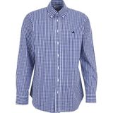 Brooks Brothers Lacivert - Beyaz Erkek Düğmeli Regular Fit Pötikare Gömlek BBSS26MSH008