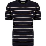 Brooks Brothers Lacivert Erkek Bisiklet Yaka Çizgili T-Shirt BBSS26MKL002