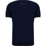Brooks Brothers Lacivert Erkek Bisiklet Yaka Standart Fit Kazak BBSS26MKL017 - Lacivert - Beyaz - 2XL