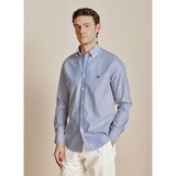 Brooks Brothers Lacivert Erkek Çizgili Gömlek BBSS26MSH054 - Lacivert - Beyaz