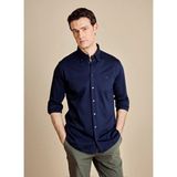 Brooks Brothers Lacivert Erkek Düğmeli Slim Fit Logo Baskılı Gömlek BBSS26MKN001 - 2XL