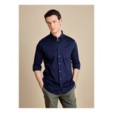 BROOKS BROTHERS Lacivert Erkek Düğmeli Slim Fit Logo Baskılı Gömlek BBSS26MKN001
