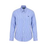 BROOKS BROTHERS Mavi-Beyaz Düğmeli Slim Fit Çizgili Gömlek, XL, 5003352555, Mavi-Beyaz, Erkek