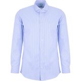 Brooks Brothers Mavi-Beyaz Erkek Italyan Slim Fit Çizgili Gömlek BBSS26MSH045 - Mavi - Beyaz - 41