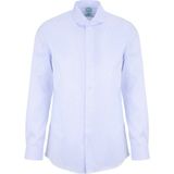 Brooks Brothers Mavi-Beyaz Erkek Italyan Slim Fit Çizgili Gömlek BBSS26MSH047 - Mavi - Beyaz - 42