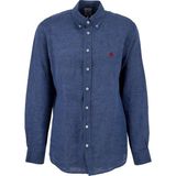 Brooks Brothers Mavi Erkek Düğmeli Regular Fit Melanj Gömlek - XL - İndigo