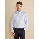 Brooks Brothers Mavi Erkek Regular Fit Çizgili Gömlek BBFW25MSH030 - Mavi - Beyaz - 41