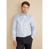 Brooks Brothers Mavi Erkek Slim Fit Çizgili Gömlek BBFW25MSH024 - Mavi - Beyaz - 41
