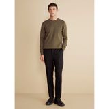Brooks Brothers Normal Bel Düz Paça Standart Pantolon, 50, BBFW25MPT011, Siyah, Erkek