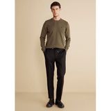 Brooks Brothers Normal Bel Düz Paça Standart Pantolon, 50, BBFW25MPT011, Siyah, Erkek