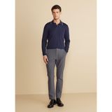 BROOKS BROTHERS Normal Bel Düz Paça Standart Pantolon, 52, BBFW25MPT008, Antrasit, Erkek