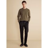 Brooks Brothers Normal Bel Düz Paça Standart Pantolon, 52, BBFW25MPT011, Siyah, Erkek