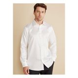 BROOKS BROTHERS Slim Fit Klasik Yaka Beyaz Erkek Gömlek BBFW25MSH017