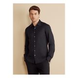 BROOKS BROTHERS Slim Fit Klasik Yaka Siyah Erkek Gömlek BBFW25MSH001