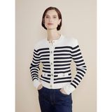 Brooks Brothers Standart Lacivert - Beyaz Kadın Ceket BBSS25FKJ003 - M