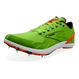 Brooks Draft XC Yeşil Gecko Kırmızı Turuncu Beyaz Destekleyici Kros Koşu Ayakkabısı