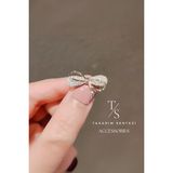 Broş Metal Rozet Mini Kurdele Fiyonk Taşlı Yaka Kıyafet Şapka Takı Aksesuar Cloverleaf Brooch - Çok Renkli