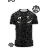 broski Ufc Spor Antreman Forması Compression Mma Tişört Nefes Alabilen Kumaş Yüksek Kalite Siyah Venum Gym