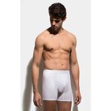 Bross 1000 2'li Paket Lycralı Beyaz Erkek Boxer