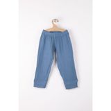 Bross Bebek Müslin Beli Lastikli Pantolon Pamuk BNL-0014 - 5 - 6 Yaş - Mavi