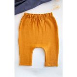 Bross Bebek Müslin Beli Lastikli Şalvar Pantolon Pamuklu BNL-0008 - 1 - 2 Yaş - Hardal