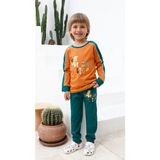 Bross Erkek Çocuk Baskılı Mavi Pijama Takımı ONL-02556 - Yeşil - 5 - 6 Yaş