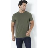 Bross Erkek T-Shirt Pamuk Bisiklet Yaka Regular Fit ONL-02563 - Haki - XL