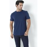 Bross Erkek T-Shirt Pamuk Bisiklet Yaka Regular Fit ONL-02563 - Lacivert