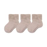 Bross Havlu Tabanaltı Baskılı 3lü Erkek Bebek Çorap Bej ONL.02702 - 6-12 Ay