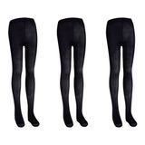 Bross Kız Çocuk 3lü Düz 40 Den Mikro Külotlu Mus Çorap ONL-02629 - Siyah - 4 - 6 Yaş