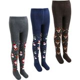 Bross Noel Temalı Havlu Erkek Çocuk Külotlu Çorap Set - 18 - 24 Ay - Gri