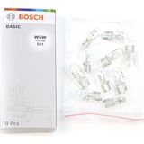 Bross Otomotiv 10 Adet Bosch 1987302819 Temel Eco Seri W5W 12V 5W 501 Şeffaf Standart Dipsiz Ampul