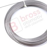 Bross Otomotiv Araç Kapı Kaput Açma Teli Tamiri için 7x7 Örgülü Çelik Tel Tamir Halatı Çap 1.2 mm 100 metre