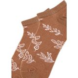 Bross Puanlı Yapraklı Kadın 3lü Sneaker Çorap ONL-02740 - Asorti