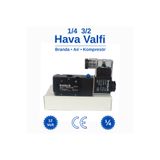 BROTECH 1/4 - 3/2 Hava Valfi | Air Valfi | Tır Branda Valfi 12 Volt | Pnömatik Valf