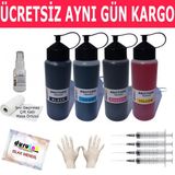 Brother Dcp J105 Mfc J200 J2320 4X500ml Muadil Mürekkep Seti Duruınk 4 Renk Kartuş Dolum Mürekkebi