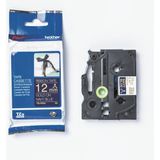 Brother Lacivert Kurdele Üzerine Altın Yazılı Şerit - 12mm*4m
